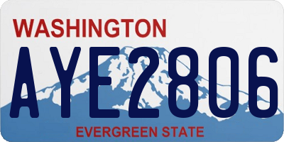 WA license plate AYE2806