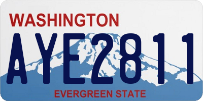 WA license plate AYE2811