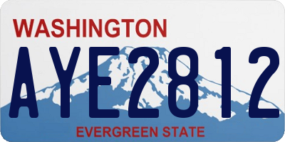 WA license plate AYE2812