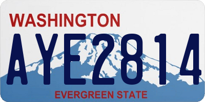 WA license plate AYE2814
