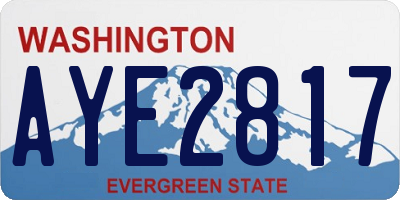 WA license plate AYE2817