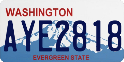 WA license plate AYE2818