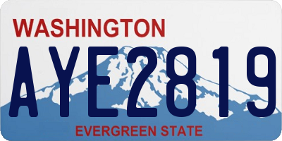 WA license plate AYE2819