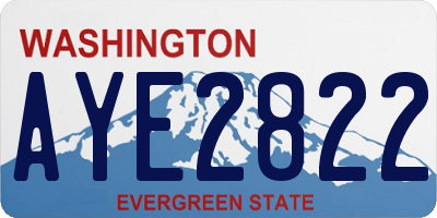 WA license plate AYE2822