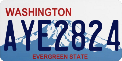 WA license plate AYE2824