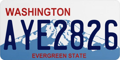 WA license plate AYE2826