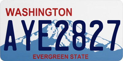 WA license plate AYE2827