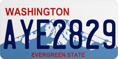 WA license plate AYE2829