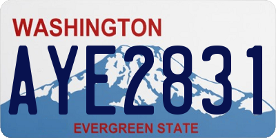 WA license plate AYE2831