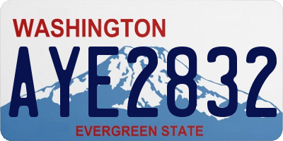 WA license plate AYE2832