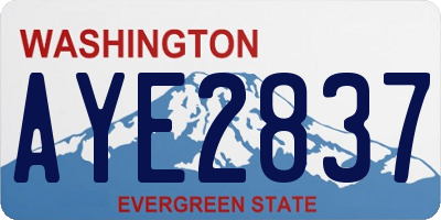 WA license plate AYE2837