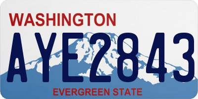 WA license plate AYE2843