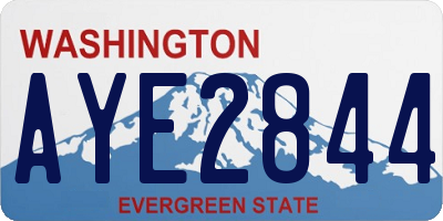 WA license plate AYE2844