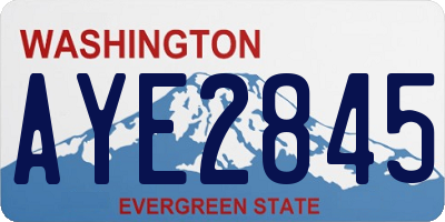 WA license plate AYE2845