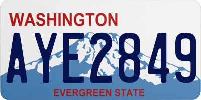 WA license plate AYE2849