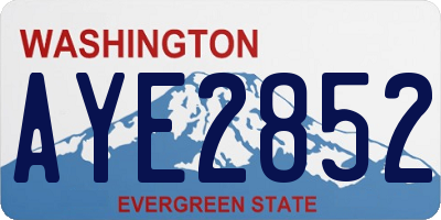 WA license plate AYE2852