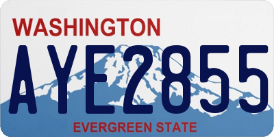 WA license plate AYE2855