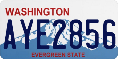 WA license plate AYE2856