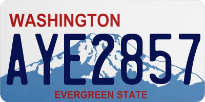 WA license plate AYE2857
