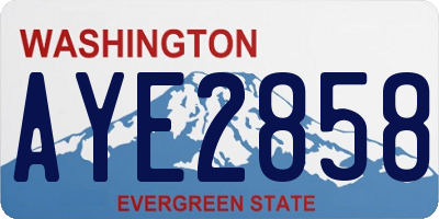 WA license plate AYE2858