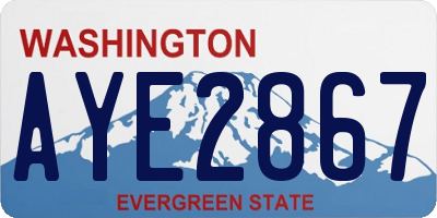 WA license plate AYE2867