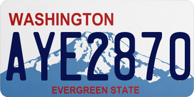 WA license plate AYE2870
