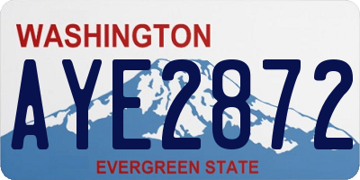 WA license plate AYE2872