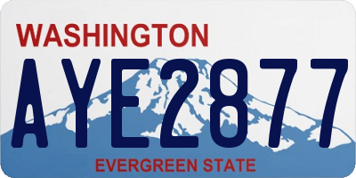 WA license plate AYE2877
