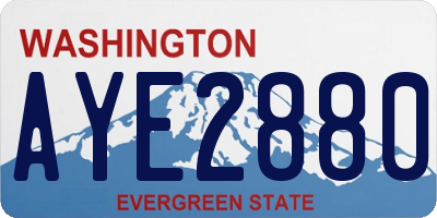 WA license plate AYE2880