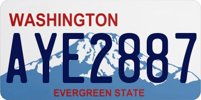 WA license plate AYE2887