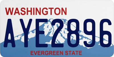 WA license plate AYE2896