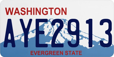 WA license plate AYE2913