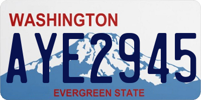 WA license plate AYE2945