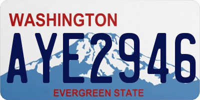 WA license plate AYE2946