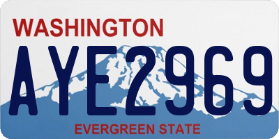 WA license plate AYE2969