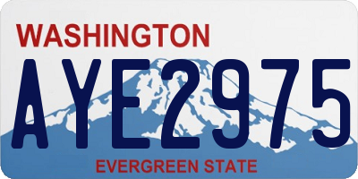 WA license plate AYE2975