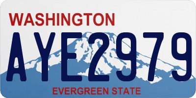WA license plate AYE2979