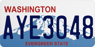 WA license plate AYE3048