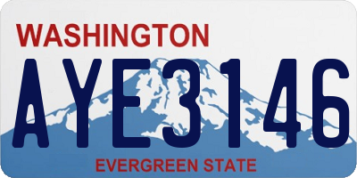 WA license plate AYE3146