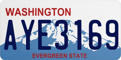 WA license plate AYE3169