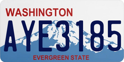 WA license plate AYE3185
