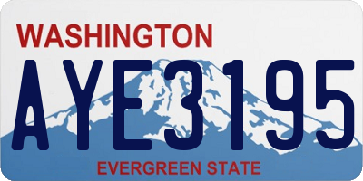 WA license plate AYE3195