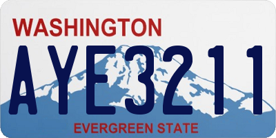 WA license plate AYE3211