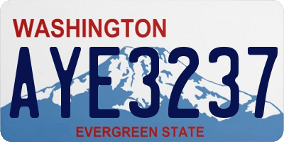 WA license plate AYE3237