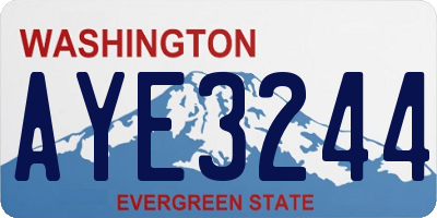 WA license plate AYE3244