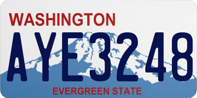 WA license plate AYE3248