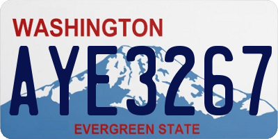 WA license plate AYE3267