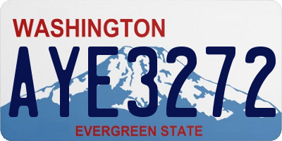 WA license plate AYE3272