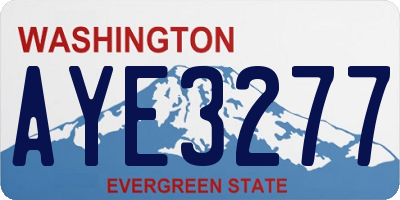 WA license plate AYE3277
