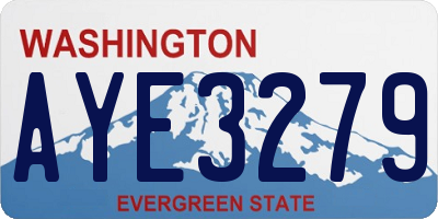 WA license plate AYE3279